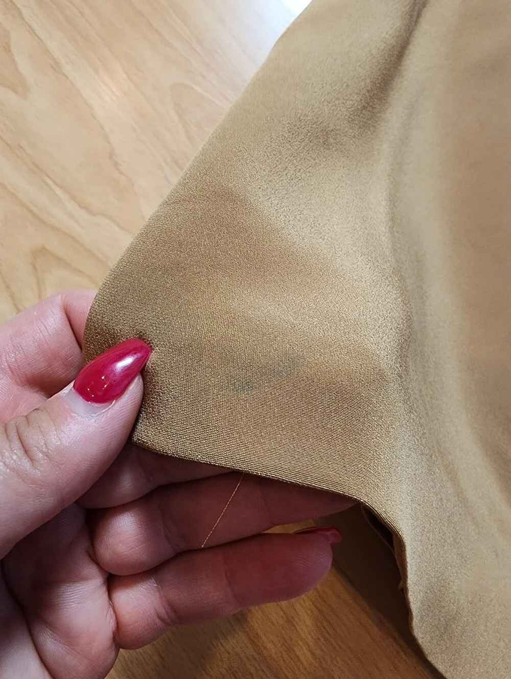 100% Silk Wrap Maxi Skirt Golden Brown Bronze Tan Charter Club Women's Size 16
